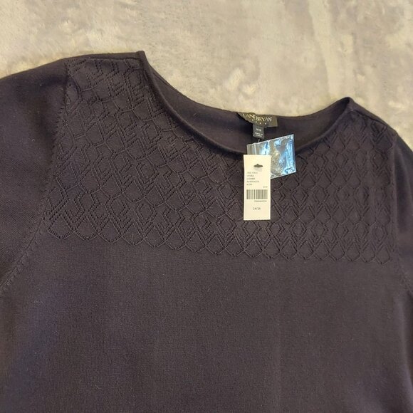 New With Tags Lane Bryant Black Size 14/16 Knit Top Sweater stretch career date - Picture 10 of 12